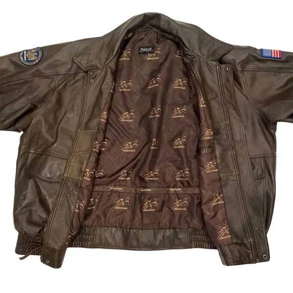 Bunkers Bay Leather Bomber Jacket - Top Gun Dealer Undercover w/ Patches - 3XL - Picture 2 of 9